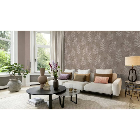 Braon cvetna tapete - 85017