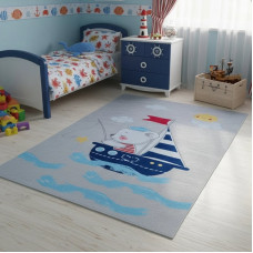 Dečiji tepih – meda mornar u brodiću (120 x 180cm)