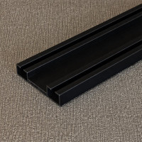 Garnišna - aluminijumska dvokanalna 7cm crna