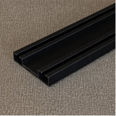 Garnišna - aluminijumska dvokanalna 7cm crna