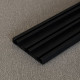Garnišna - aluminijumska trokanalna crna