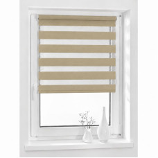 Rolo zebra zavese – mini sistem bez bušenja (bež krem boja)