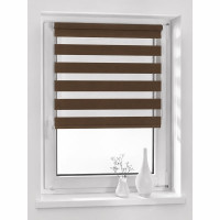 Rolo zebra zavese – mini sistem bez bušenja (braon boja)