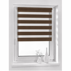 Rolo zebra zavese – mini sistem bez bušenja (braon boja)