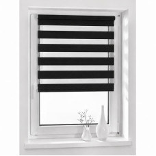 Rolo zebra zavese – mini sistem bez bušenja (crna boja)