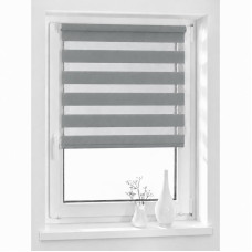 Rolo zebra zavese – mini sistem bez bušenja (siva boja)