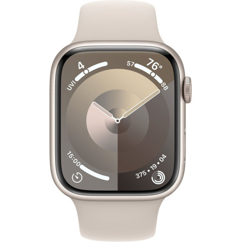 Смартгодинник Apple Watch Series 9 GPS 45mm Starlight Aluminium Case with Starlight Sport Band – S/M